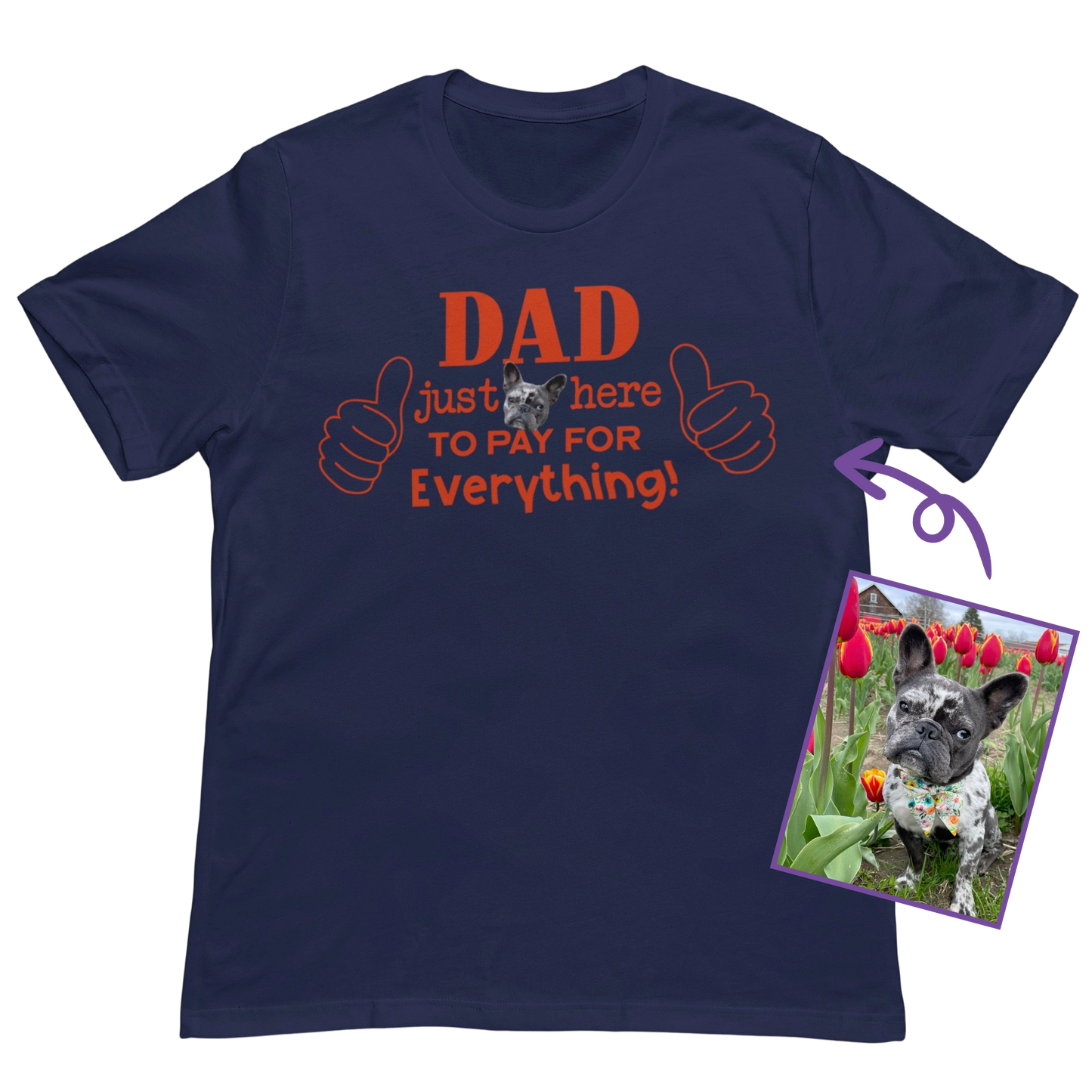 Just Here To Pay For Everything Personalized Custom T-Shirt