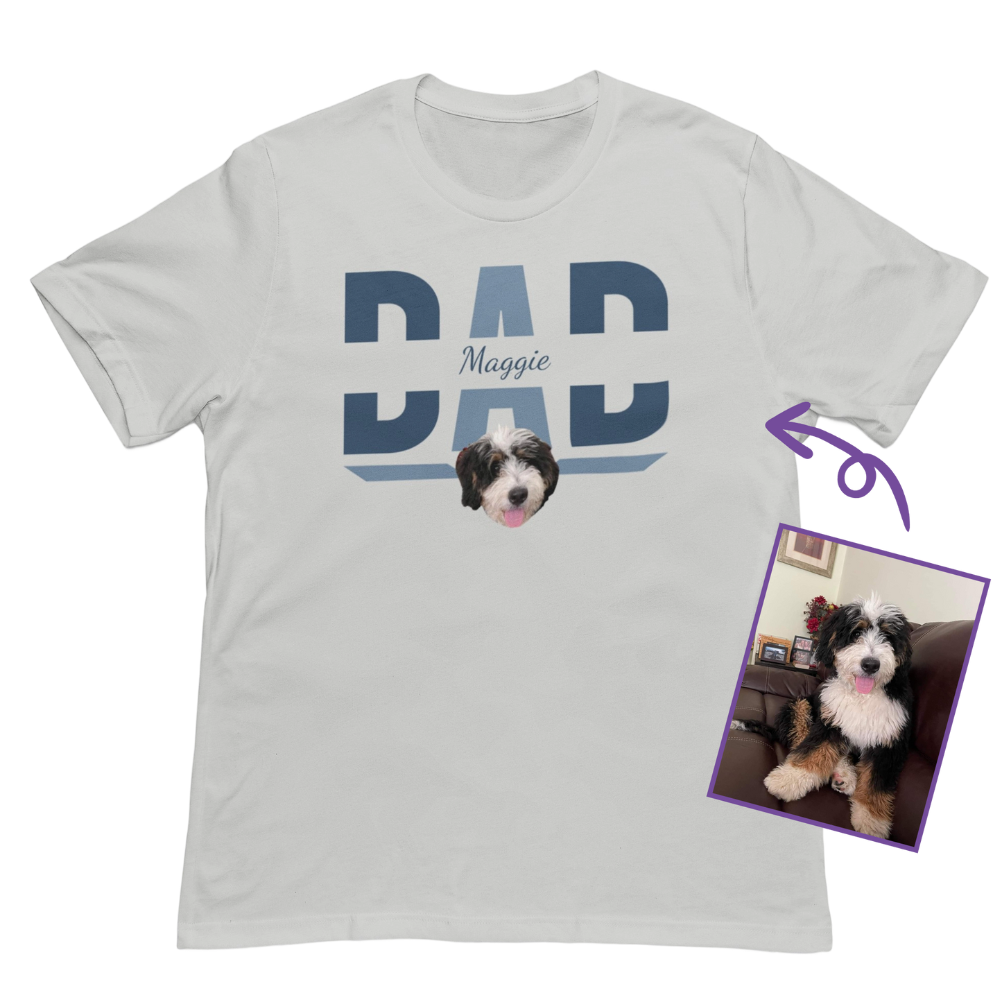 Dog Dad Personalized Custom T-Shirt