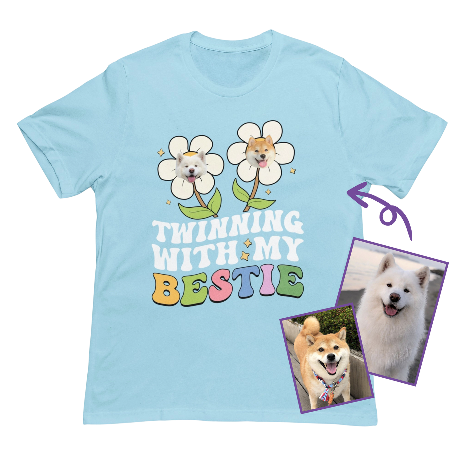 Twinning With My Bestie Personalized Custom T-Shirt