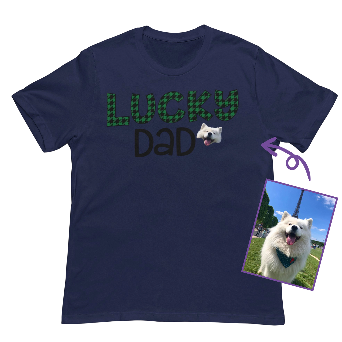 Lucky Dad Personalized Custom T-Shirt
