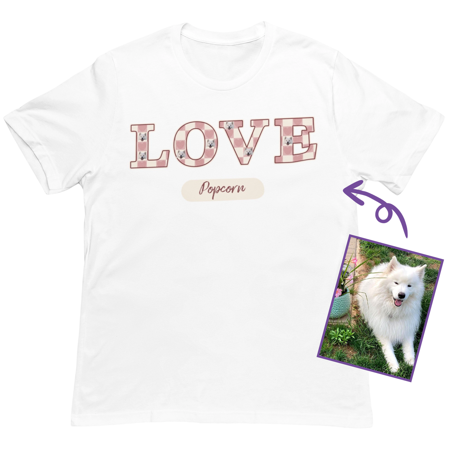 Love Dog CutFace Custom T-Shirt
