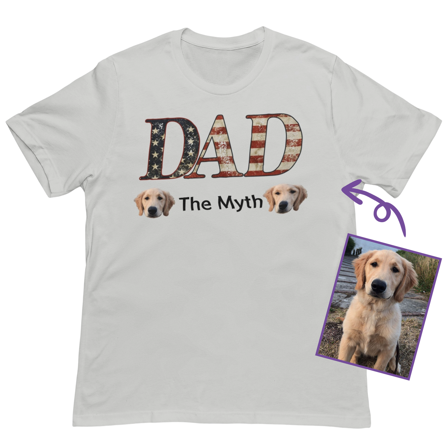 The Myth Dad Personalized Custom T-Shirt