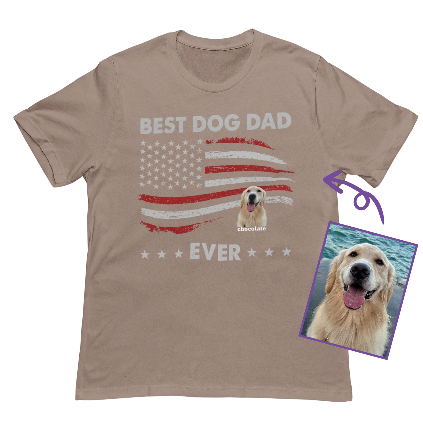 Best Dog Dad Ever Personalized Custom T-Shirt