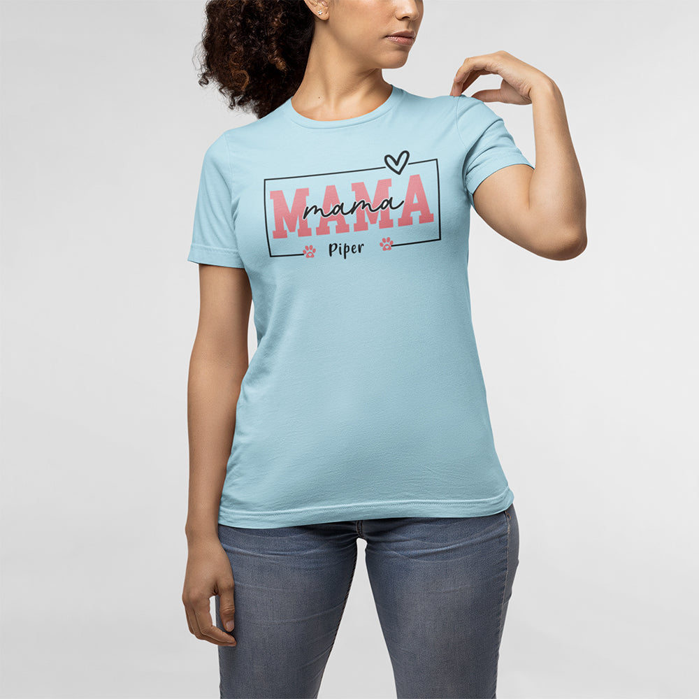Dog Mom Personalized Custom T-Shirt