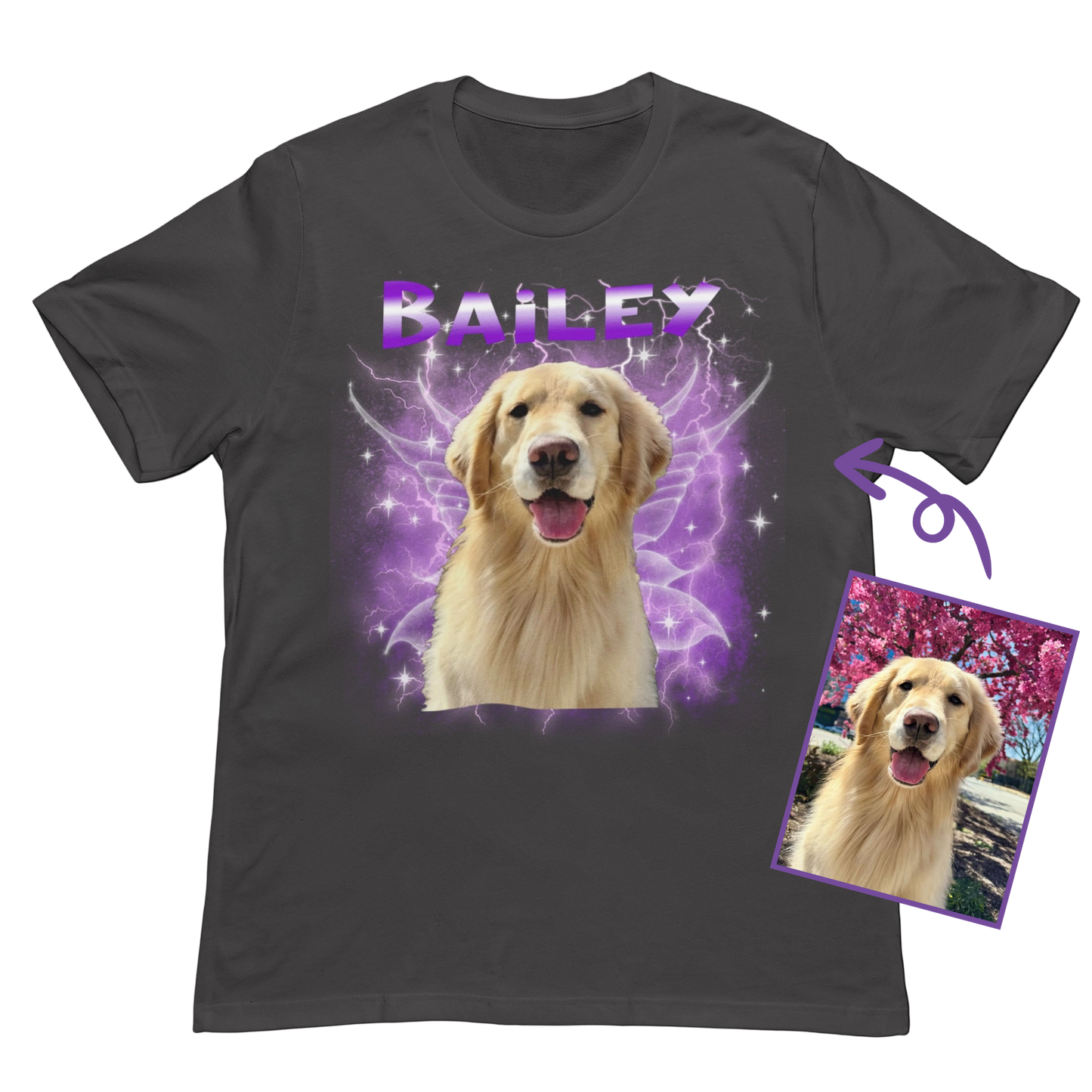 Lightning Background Personalized Custom T-Shirt
