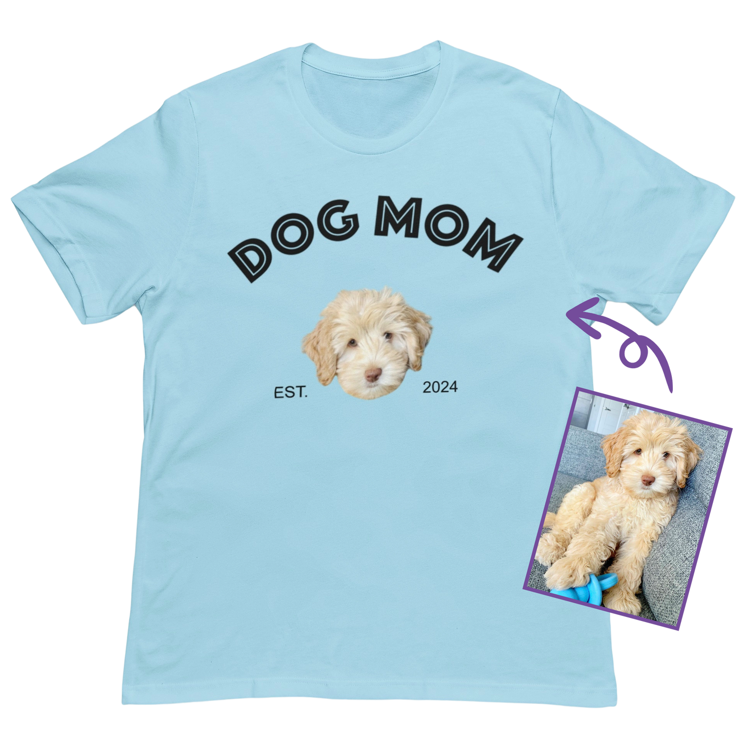Dog Mom Personalized Custom T-Shirt