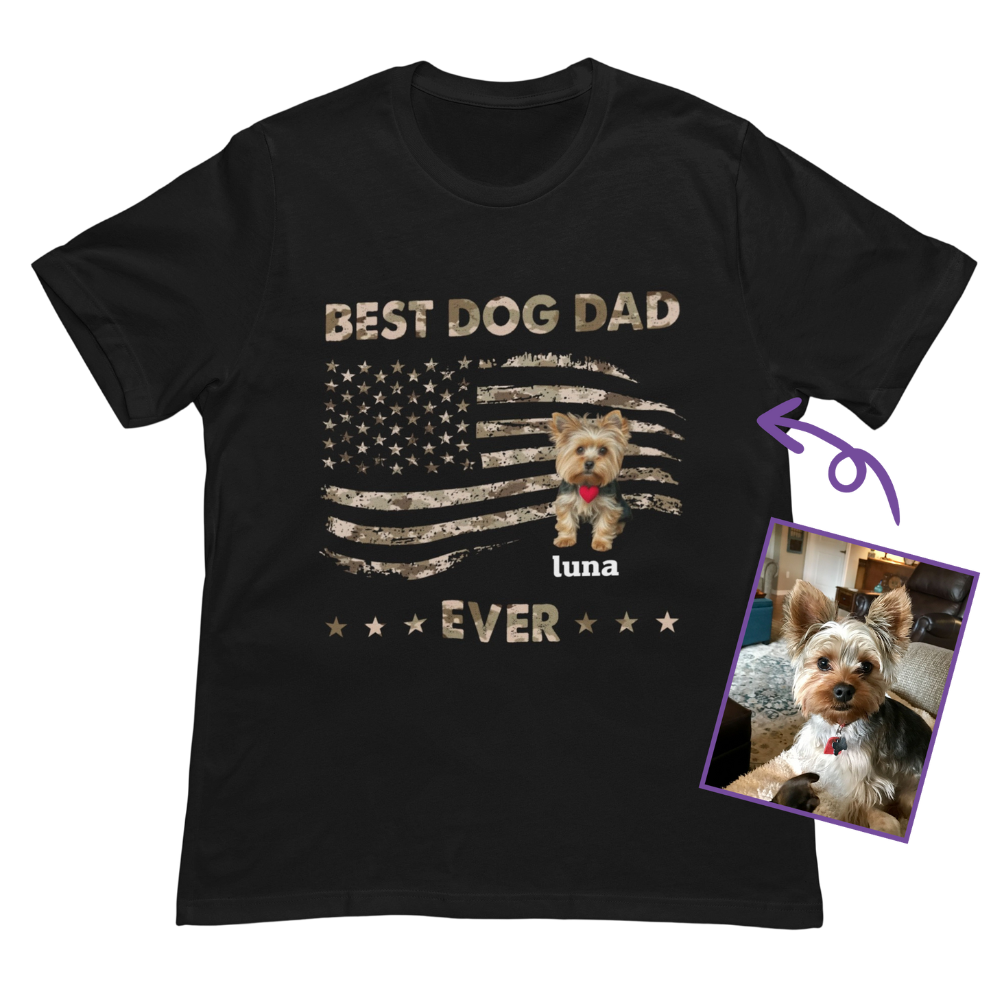 Best  Dog  Dad  Ever Personalized T-Shirt