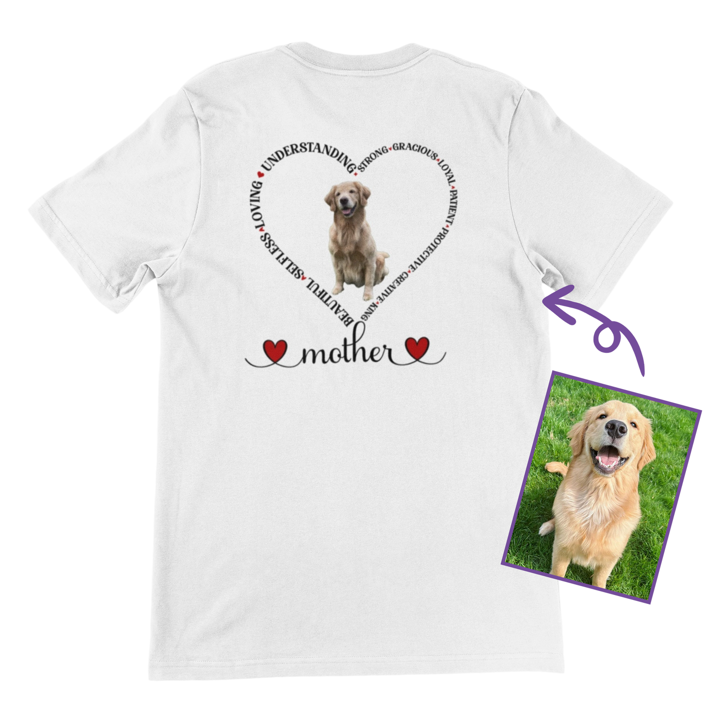 Heart Shape Custom T-Shirt