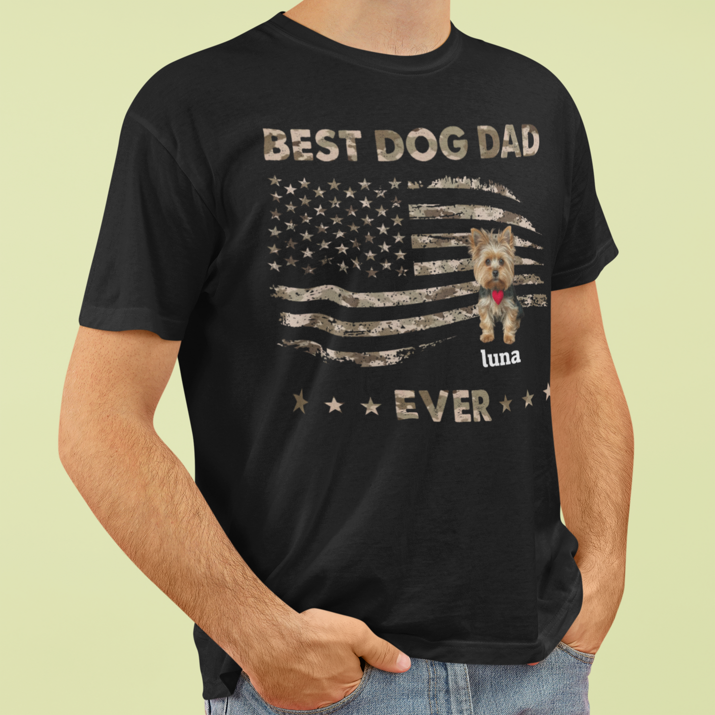 Best Dog Dad Ever Personalized Custom T-Shirt